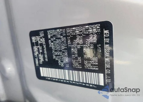 2017 Nissan Quest Sv from USA, damaged, VIN JN8AE2KPXH9169191